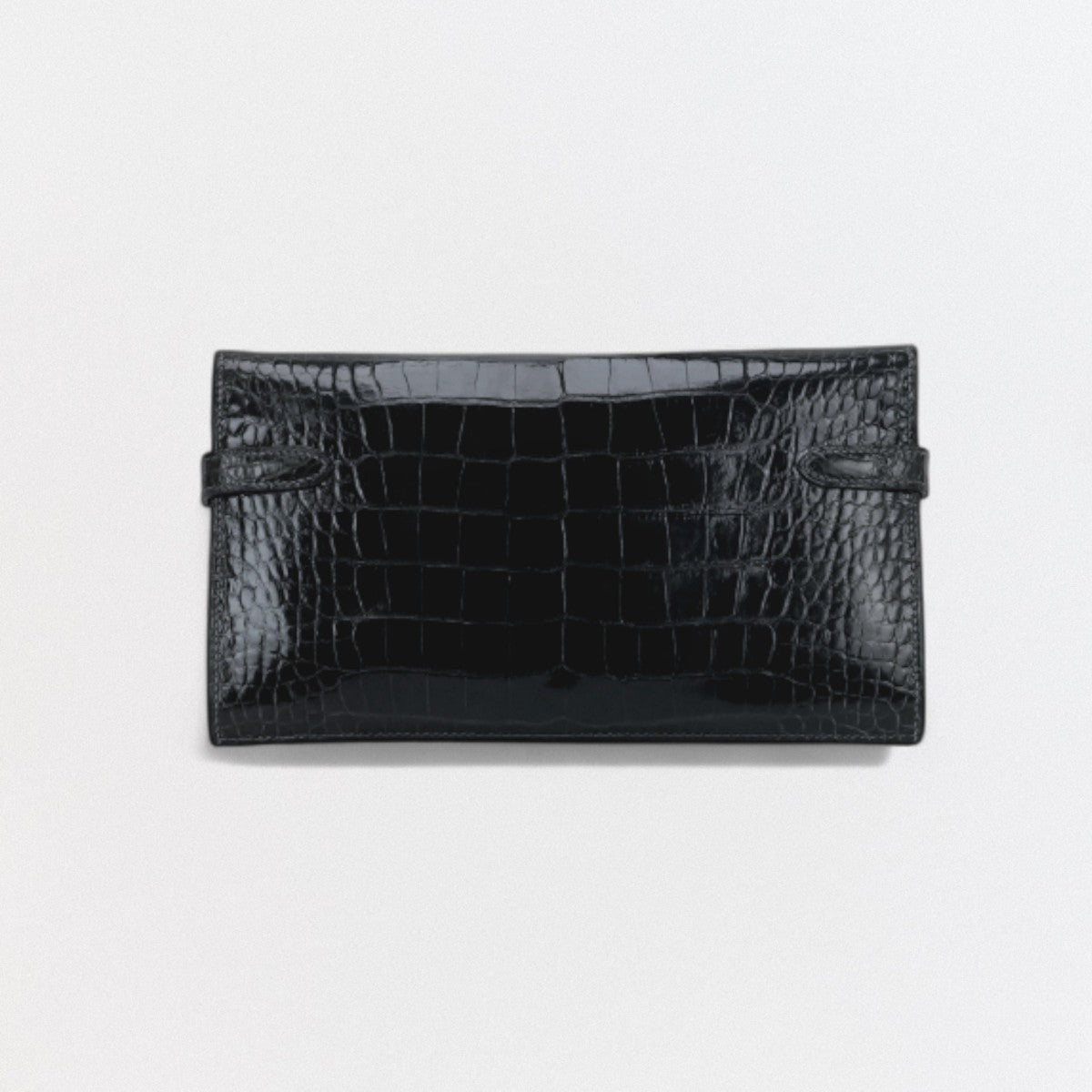 エルメス HERMES ケリーウォレット ケリーウォレットロング 財布 長財布 ロングウォレット アリゲーター クロコダイル グラファイト Graphite グレー Gray シルバー金具