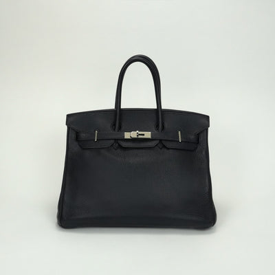エルメス HERMES バーキン35 バーキン 35 バッグ トートバッグ トゴ ネイビー Navy ブルー Blue 紺 シルバー金具 ハンドバッグ