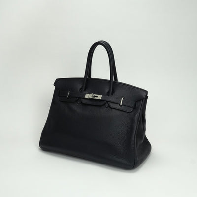 エルメス HERMES バーキン35 バーキン 35 バッグ トートバッグ トゴ ネイビー Navy ブルー Blue 紺 シルバー金具 ハンドバッグ