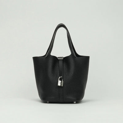 エルメス HERMES ピコタンロックPM ピコタンロック PM バッグ トートバッグ トリヨンクレマンス ノワール noir ブラック Black 黒 シルバー金具 ピコタン ハンドバッグ ピコタンロック18 ピコタン18