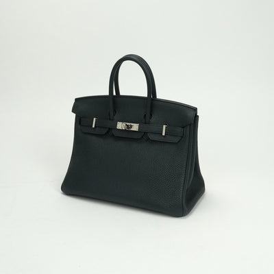 エルメス HERMES バーキン25 バーキン 25 バッグ トートバッグ トゴ ヴェールルソー Vertrousseau グリーン green 緑 シルバー金具 ハンドバッグ
