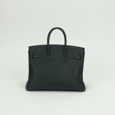 エルメス HERMES バーキン25 バーキン 25 バッグ トートバッグ トゴ ヴェールルソー Vertrousseau グリーン green 緑 シルバー金具 ハンドバッグ