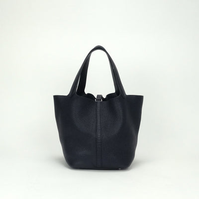 エルメス HERMES ピコタンロックMM ピコタンロック MM ピコタンロック22 バッグ トートバッグ トリヨンクレマンス ブルーニュイ Bluenuit ネイビー Navy 紺 シルバー金具 ハンドバッグ ピコタン22 ピコタンMM
