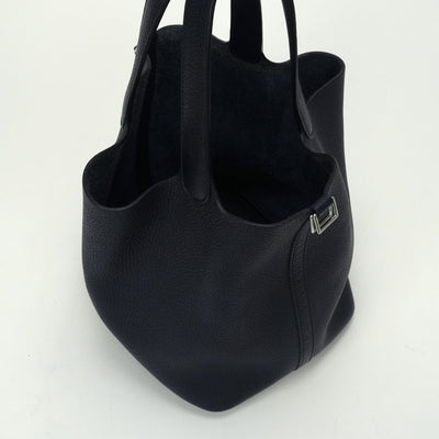 エルメス HERMES ピコタンロックMM ピコタンロック MM ピコタンロック22 バッグ トートバッグ トリヨンクレマンス ブルーニュイ Bluenuit ネイビー Navy 紺 シルバー金具 ハンドバッグ ピコタン22 ピコタンMM