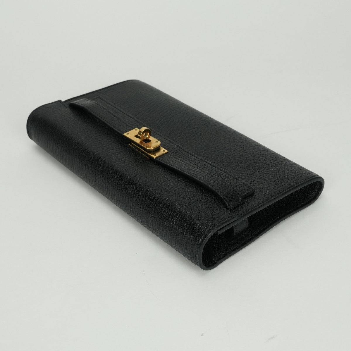 エルメス HERMES ケリーウォレットトゥーゴー ケリーウォレット トゥーゴー シェブルミゾル 財布 長財布 ロングウォレット シェーブル ノワール noir ブラック black 黒 ゴールド金具 ショルダーウォレット
