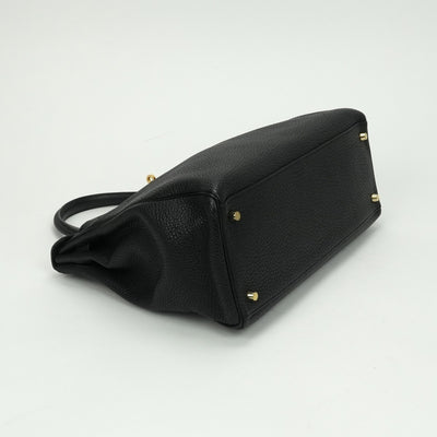エルメス HERMES ケリー35 ケリー 35 バッグ トートバッグ トゴ ノワール Noir ブラック Black 黒 ゴールド金具 ハンドバッグ 内縫い V字金具 新型