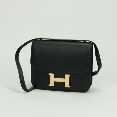 エルメス HERMES コンスタンス3 ミニ18 コンスタンス 3 ミニ18 バッグ ショルダーバッグ エプソン ノワール Noir ブラック Black 黒 ゴールド金具 コンスタンスミニ コンスタンス18 ヴォーエプソン