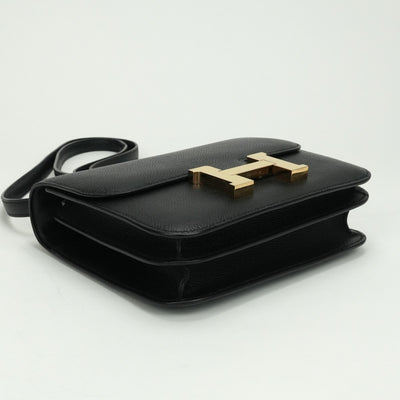 エルメス HERMES コンスタンス3 ミニ18 コンスタンス 3 ミニ18 バッグ ショルダーバッグ エプソン ノワール Noir ブラック Black 黒 ゴールド金具 コンスタンスミニ コンスタンス18 ヴォーエプソン