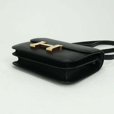 エルメス HERMES コンスタンス3 ミニ18 コンスタンス 3 ミニ18 バッグ ショルダーバッグ エプソン ノワール Noir ブラック Black 黒 ゴールド金具 コンスタンスミニ コンスタンス18 ヴォーエプソン