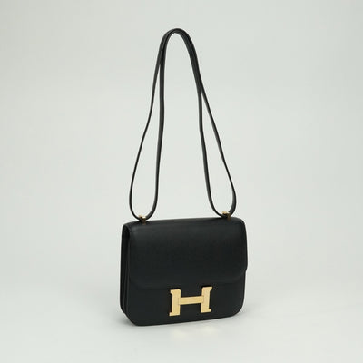 エルメス HERMES コンスタンス3 ミニ18 コンスタンス 3 ミニ18 バッグ ショルダーバッグ エプソン ノワール Noir ブラック Black 黒 ゴールド金具 コンスタンスミニ コンスタンス18 ヴォーエプソン