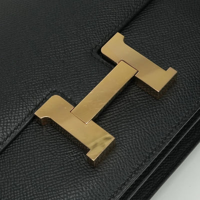 エルメス HERMES コンスタンス3 ミニ18 コンスタンス 3 ミニ18 バッグ ショルダーバッグ エプソン ノワール Noir ブラック Black 黒 ゴールド金具 コンスタンスミニ コンスタンス18 ヴォーエプソン