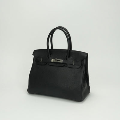 HERMES HERMES Birkin 30 Birkin 30 Tote bag Togo Noir Noir Black Black Silver Metal Fittings Handbag