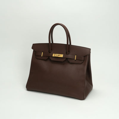 エルメス HERMES バーキン35 バーキン 35 バッグ トートバッグ アルデンヌ ブラウン Brown 茶 ゴールド金具