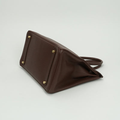 エルメス HERMES バーキン35 バーキン 35 バッグ トートバッグ アルデンヌ ブラウン Brown 茶 ゴールド金具