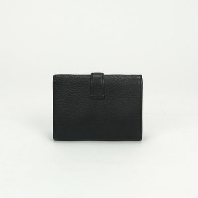 エルメス HERMES ベアンコンビネ ベアン 財布 三つ折り財布 ミニ財布 ミニウォレット シェブルミゾル ノワール noir ブラック black 黒 ゴールド金具 シェーブル
