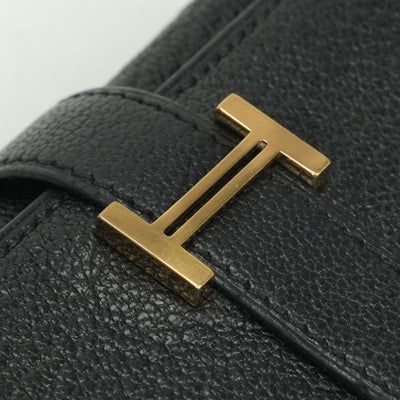 エルメス HERMES ベアンコンビネ ベアン 財布 三つ折り財布 ミニ財布 ミニウォレット シェブルミゾル ノワール noir ブラック black 黒 ゴールド金具 シェーブル