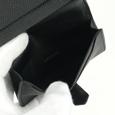 エルメス HERMES ベアンミニ ベアン ミニ 財布 二つ折り財布 ミニ財布 ミニウォレット エプソン ノワール　noir ブラック 黒 シルバー金具 ヴォーエプソン コンパクト財布 ミニ財布