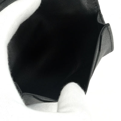 エルメス HERMES ベアンミニ ベアン ミニ 財布 二つ折り財布 ミニ財布 ミニウォレット エプソン ノワール　noir ブラック 黒 シルバー金具 ヴォーエプソン コンパクト財布 ミニ財布