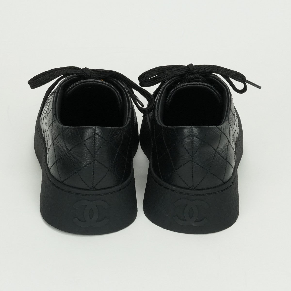 シャネル CHANEL マトラッセ サンダル 靴 シューズ ラムスキン ブラック Black 黒 ゴールド金具 スニーカー ココマーク