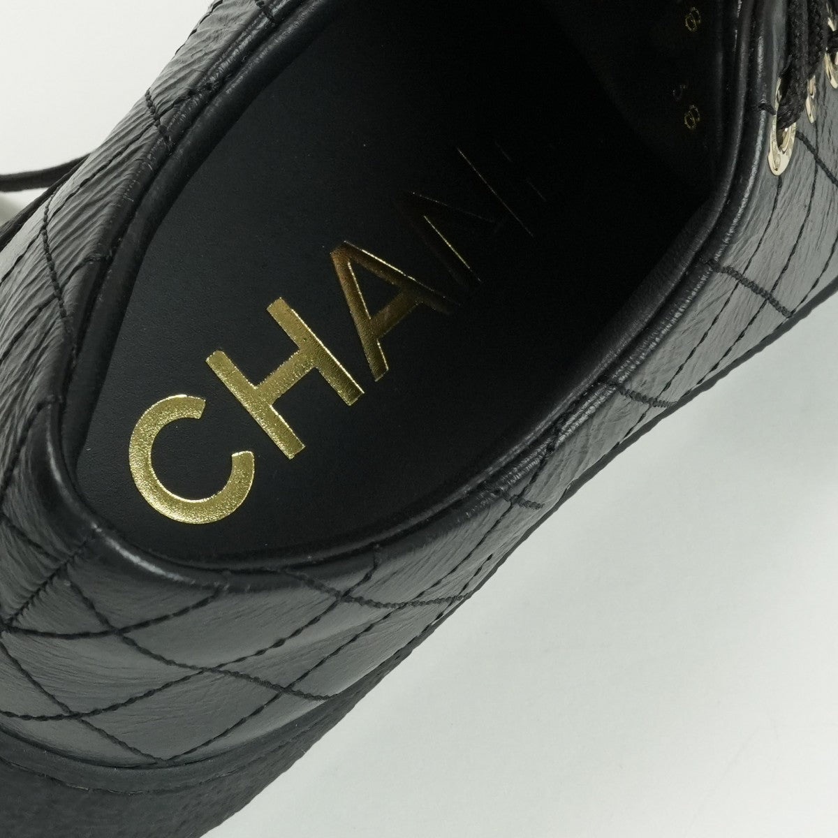 シャネル CHANEL マトラッセ サンダル 靴 シューズ ラムスキン ブラック Black 黒 ゴールド金具 スニーカー ココマーク