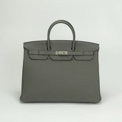 バーキン40 バーキン 40 バッグ トートバッグ トゴ グラファイト Graphite グレー Gray シルバー金具 ハンドバッグ