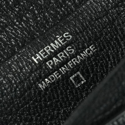 エルメス HERMES ベアンコンパクト ベアン コンパクト 財布 二つ折り財布 ミニ財布 ミニウォレット アリゲーターマット クロコダイル ノワール Noir ブラック Black 黒 シルバー金具 エキゾチック