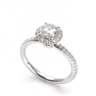 ハリーウィンストン HARRY WINSTON ラウンドカット・マイクロパヴェ・リング ラウンドカットマイクロパヴェリング The One by Harry Winston リング 指輪 Pt950 シルバー 婚約指輪　エンゲージリング　プラチナ　ダイヤモンド