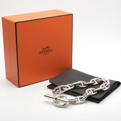 エルメス HERMES シェーヌダンクル ブレスレット バングル カフ 925 銀 17コマ