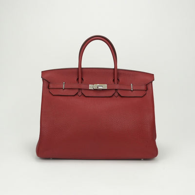 エルメス HERMES バーキン40 バーキン 40 バッグ トートバッグ トゴ ルビー Ruby レッド Red 赤 シルバー金具 ハンドバッグ