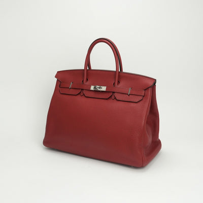 エルメス HERMES バーキン40 バーキン 40 バッグ トートバッグ トゴ ルビー Ruby レッド Red 赤 シルバー金具 ハンドバッグ