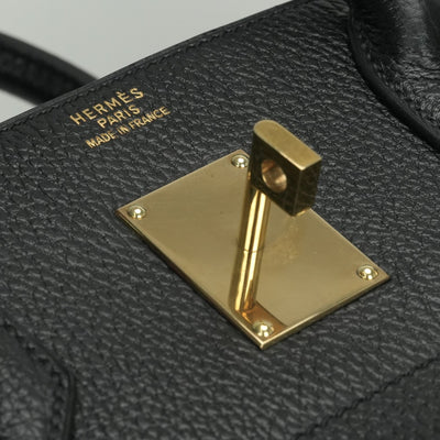 エルメス HERMES オータクロア45 オータクロア 45 バッグ トートバッグ アルデンヌ ノワール Noir ブラック Black 黒 ゴールド金具 ハンドバッグ