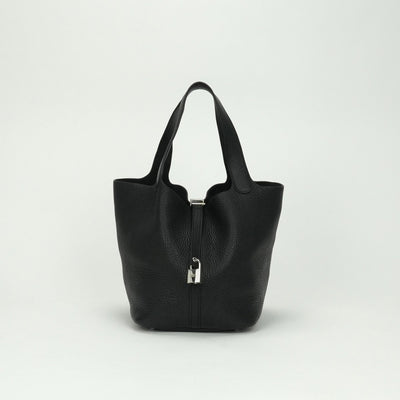 エルメス HERMES ピコタンロックMM ピコタンロック MM ピコタンロック22 バッグ トートバッグ トリヨンクレマンス ノワール Noir ブラック Black 黒 シルバー金具 ハンドバッグ