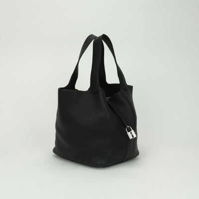 エルメス HERMES ピコタンロックMM ピコタンロック MM ピコタンロック22 バッグ トートバッグ トリヨンクレマンス ノワール Noir ブラック Black 黒 シルバー金具 ハンドバッグ