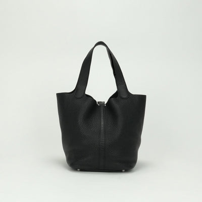 エルメス HERMES ピコタンロックMM ピコタンロック MM ピコタンロック22 バッグ トートバッグ トリヨンクレマンス ノワール Noir ブラック Black 黒 シルバー金具 ハンドバッグ