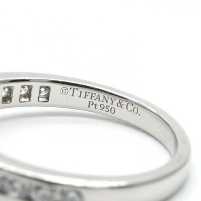ティファニー TIFFANY&Co. エンゲージメント リング チャネル セット ダイヤモンド バンド プラチナ ハーフエタニティ ハーフサークル ティファニー　ソリテール　チャネルセッティング リング 指輪 Pt950 シルバー ダイヤリング ハーフエタニティ ハーフサークル 婚約指輪