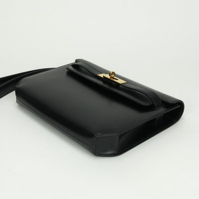 エルメス HERMES ケリーデペッシュ25 ケリー デペッシュ25 バッグ ビジネスバッグ ブリーフケース ボックスカーフ ノワール Noir ブラック Black 黒 ゴールド金具 ハンドバッグ クラッチバッグ セカンドバッグ
