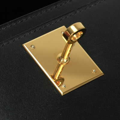 エルメス HERMES ケリーデペッシュ25 ケリー デペッシュ25 バッグ ビジネスバッグ ブリーフケース ボックスカーフ ノワール Noir ブラック Black 黒 ゴールド金具 ハンドバッグ クラッチバッグ セカンドバッグ