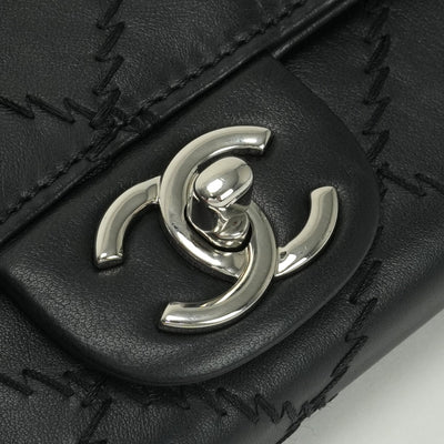 シャネル CHANEL ウルトラステッチ 財布 長財布 ロングウォレット ラムスキン ブラック Black 黒 シルバー金具 チェーンウォレット チェーンバッグ クラッチバッグ