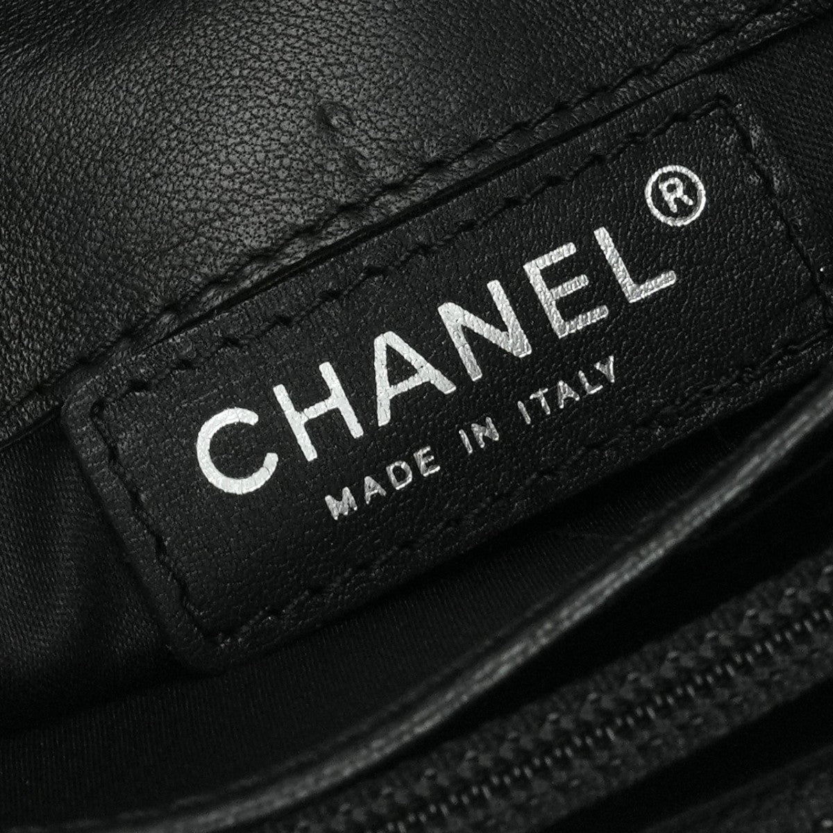 シャネル CHANEL ウルトラステッチ 財布 長財布 ロングウォレット ラムスキン ブラック Black 黒 シルバー金具 チェーンウォレット チェーンバッグ クラッチバッグ