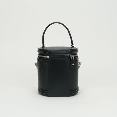 LOUIS VUITTON LOUIS VUITTON Cannes Bag Tote Bag Shoulder Bag Epi Leather Black Black Silver Fittings 2way Handbag Vanity