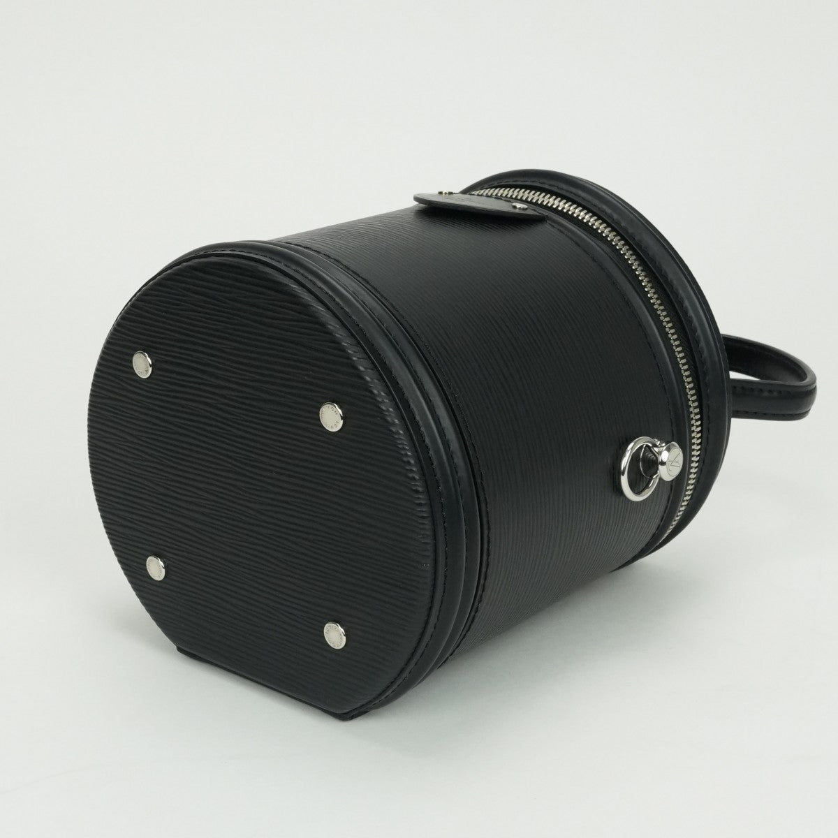 LOUIS VUITTON LOUIS VUITTON Cannes Bag Tote Bag Shoulder Bag Epi Leather Black Black Silver Fittings 2way Handbag Vanity