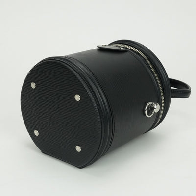 LOUIS VUITTON LOUIS VUITTON Cannes Bag Tote Bag Shoulder Bag Epi Leather Black Black Silver Fittings 2way Handbag Vanity