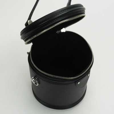LOUIS VUITTON LOUIS VUITTON Cannes Bag Tote Bag Shoulder Bag Epi Leather Black Black Silver Fittings 2way Handbag Vanity