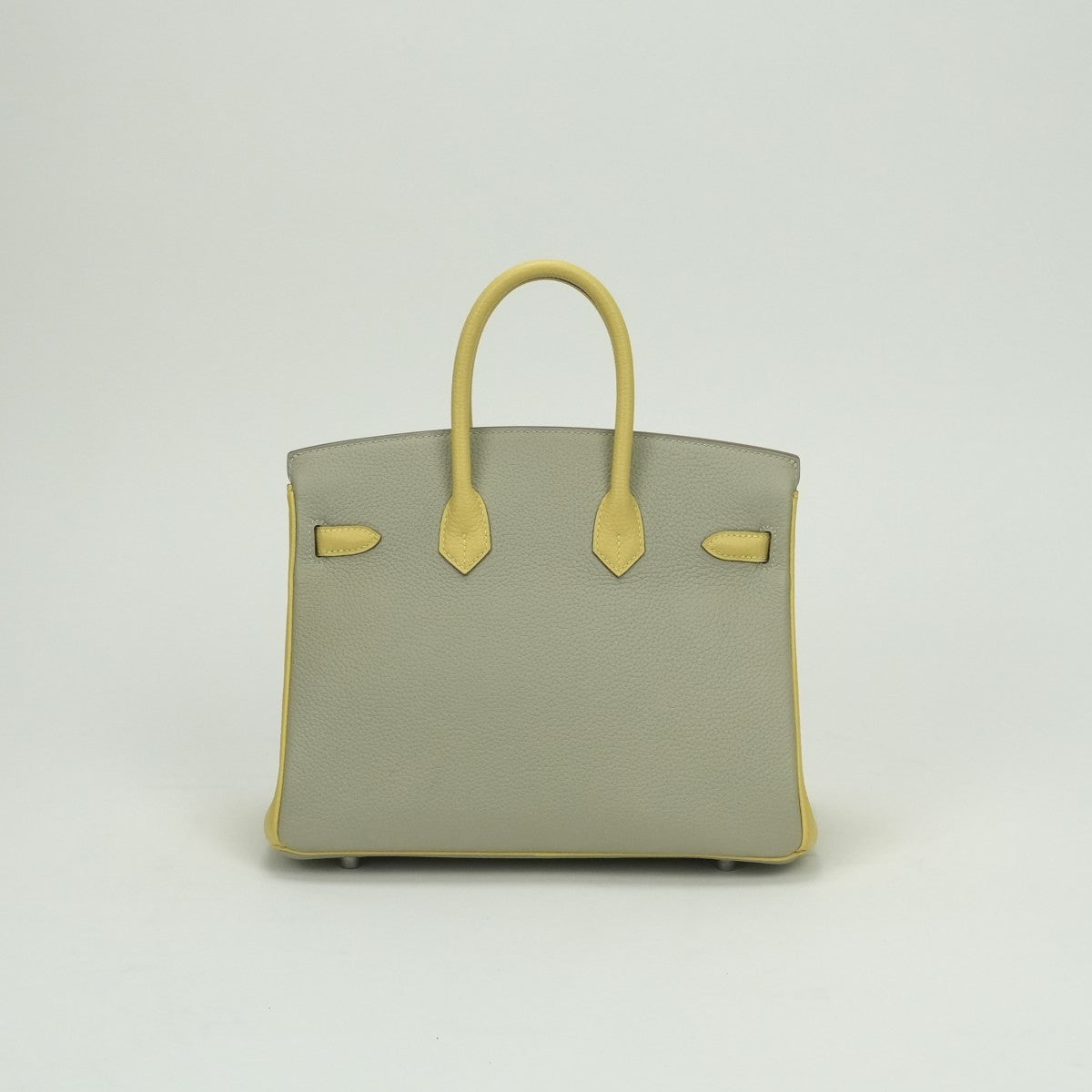 エルメス HERMES バーキン25 バーキン 25 バッグ トートバッグ トゴ ジョーヌプッサン Jaunemiiton イエロー ベージュ Yellow beige 黄色 シルバー金具 パーソナルオーダー バイカラー PSO ハンドバッグ
