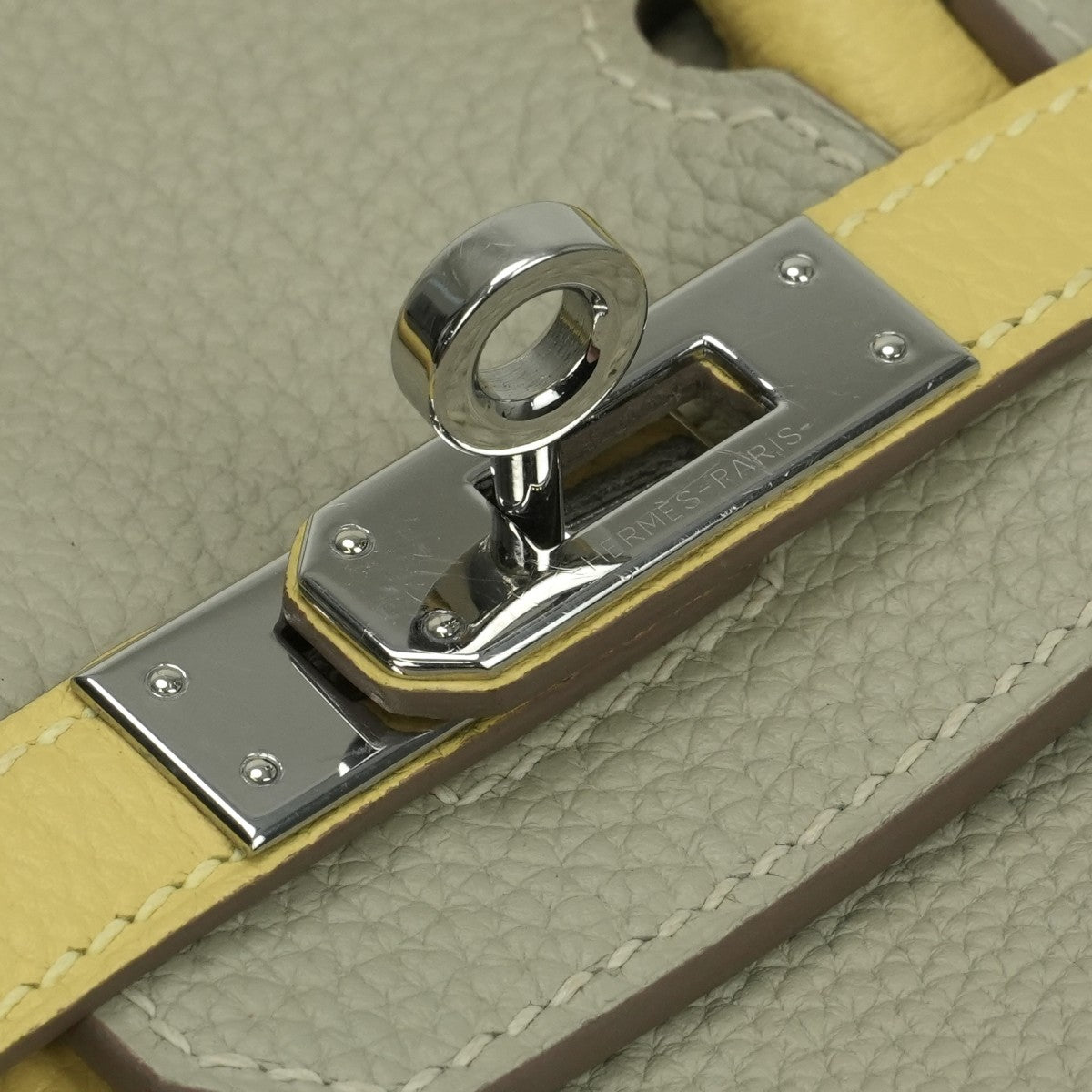エルメス HERMES バーキン25 バーキン 25 バッグ トートバッグ トゴ ジョーヌプッサン Jaunemiiton イエロー ベージュ Yellow beige 黄色 シルバー金具 パーソナルオーダー バイカラー PSO ハンドバッグ