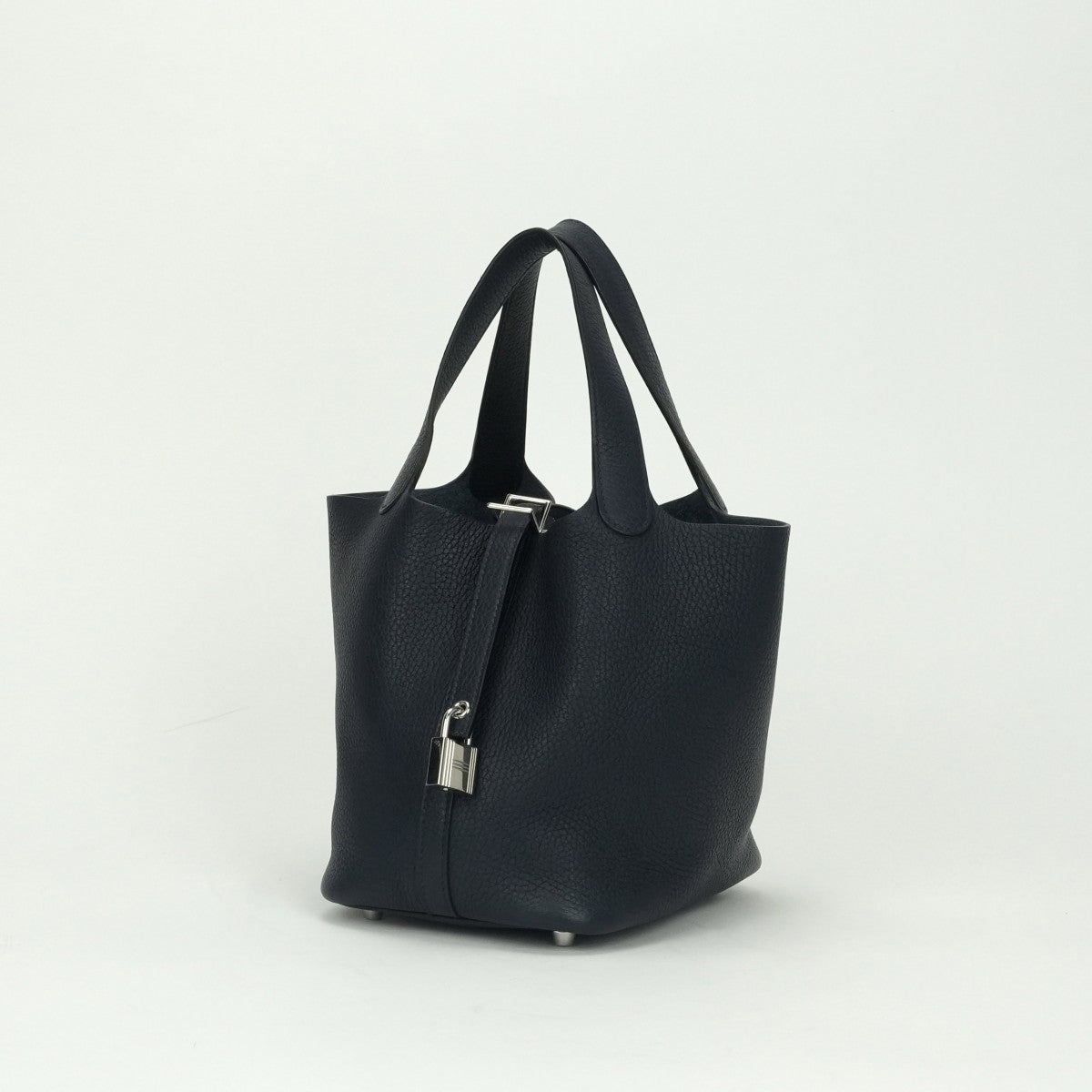 エルメス HERMES ピコタンロックPM ピコタンロック PM ピコタンPM ピコタンロック18 バッグ トートバッグ トリヨンクレマンス ブルーニュイ Bleu Nuit ネイビー Navy ブルー Blue 紺 青 シルバー ハンドバッグ