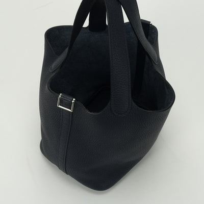 エルメス HERMES ピコタンロックPM ピコタンロック PM ピコタンPM ピコタンロック18 バッグ トートバッグ トリヨンクレマンス ブルーニュイ Bleu Nuit ネイビー Navy ブルー Blue 紺 青 シルバー ハンドバッグ
