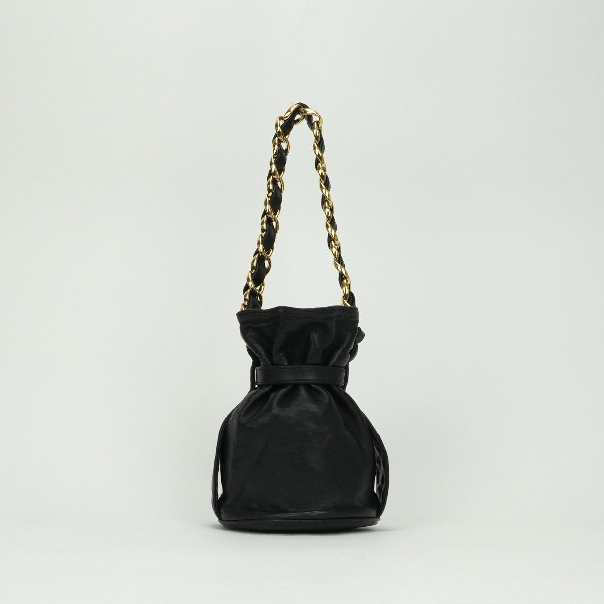 シャネル CHANEL バッグ ショルダーバッグ ラムスキン ブラック Black 黒 ゴールド金具 巾着 チェーンショルダーバッグ ココマーク