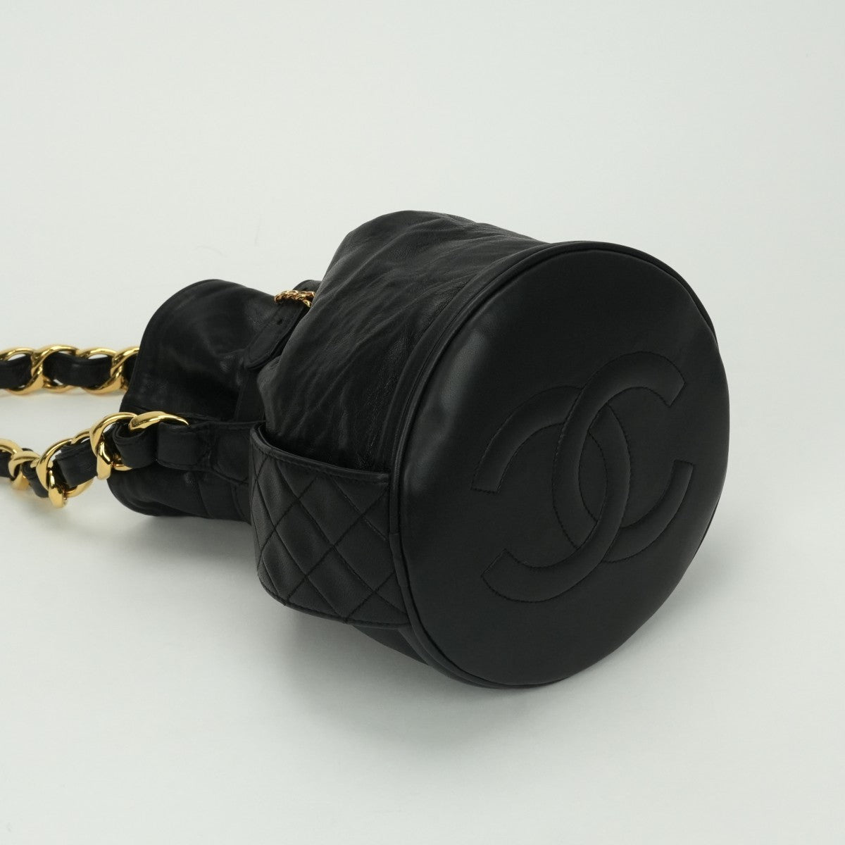 シャネル CHANEL バッグ ショルダーバッグ ラムスキン ブラック Black 黒 ゴールド金具 巾着 チェーンショルダーバッグ ココマーク