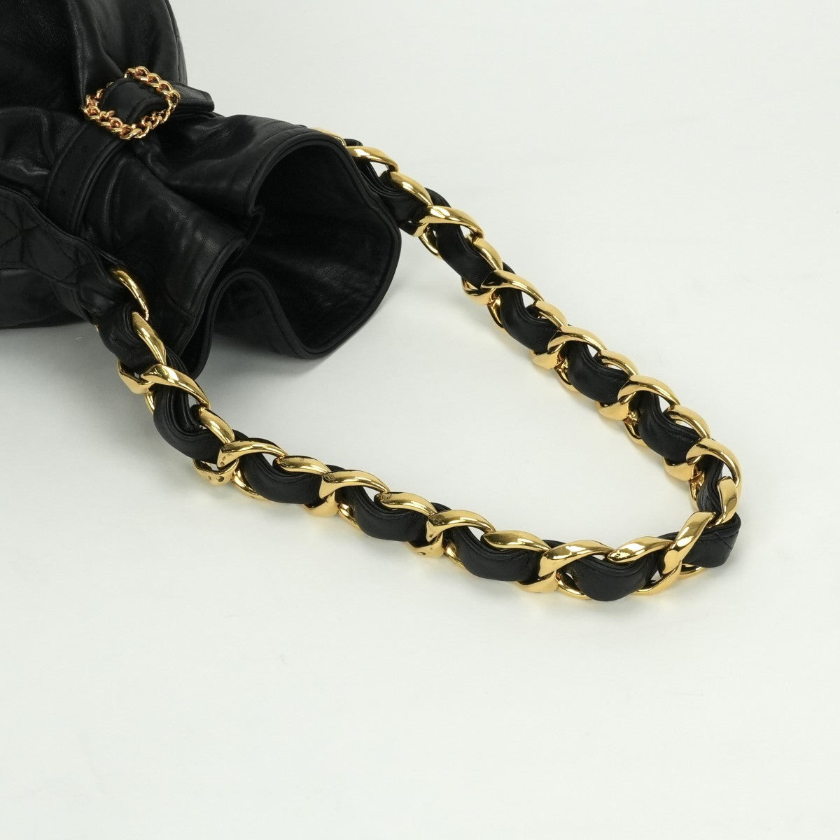 シャネル CHANEL バッグ ショルダーバッグ ラムスキン ブラック Black 黒 ゴールド金具 巾着 チェーンショルダーバッグ ココマーク